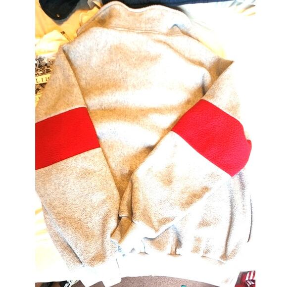 Ted Mcgill Fleece Sweatshirt Mens XL Blockcore Grey 3/4 zip 90s Vintage - Picture 5 of 5